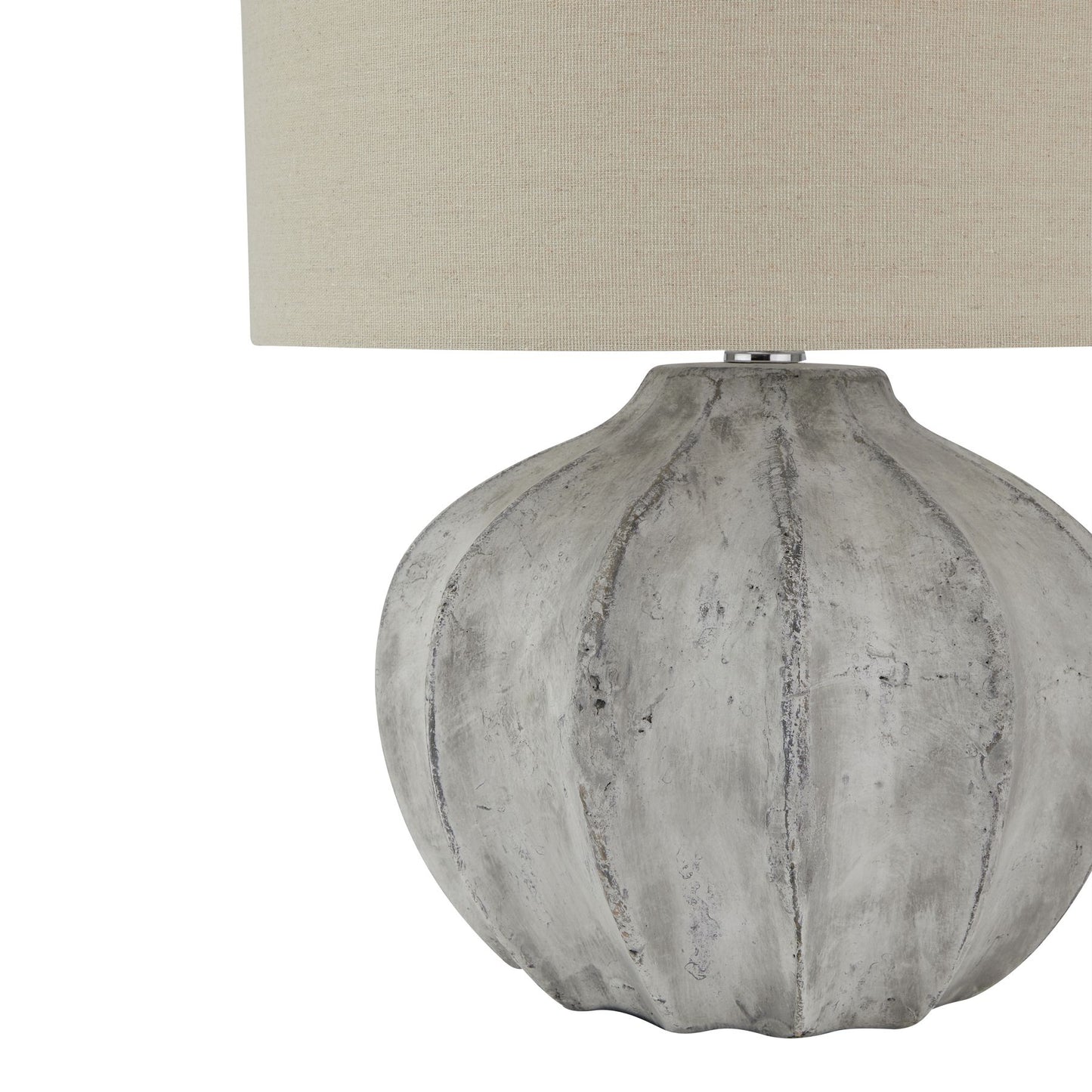 Fluted Antique Finish Ceramic Table Lamp
