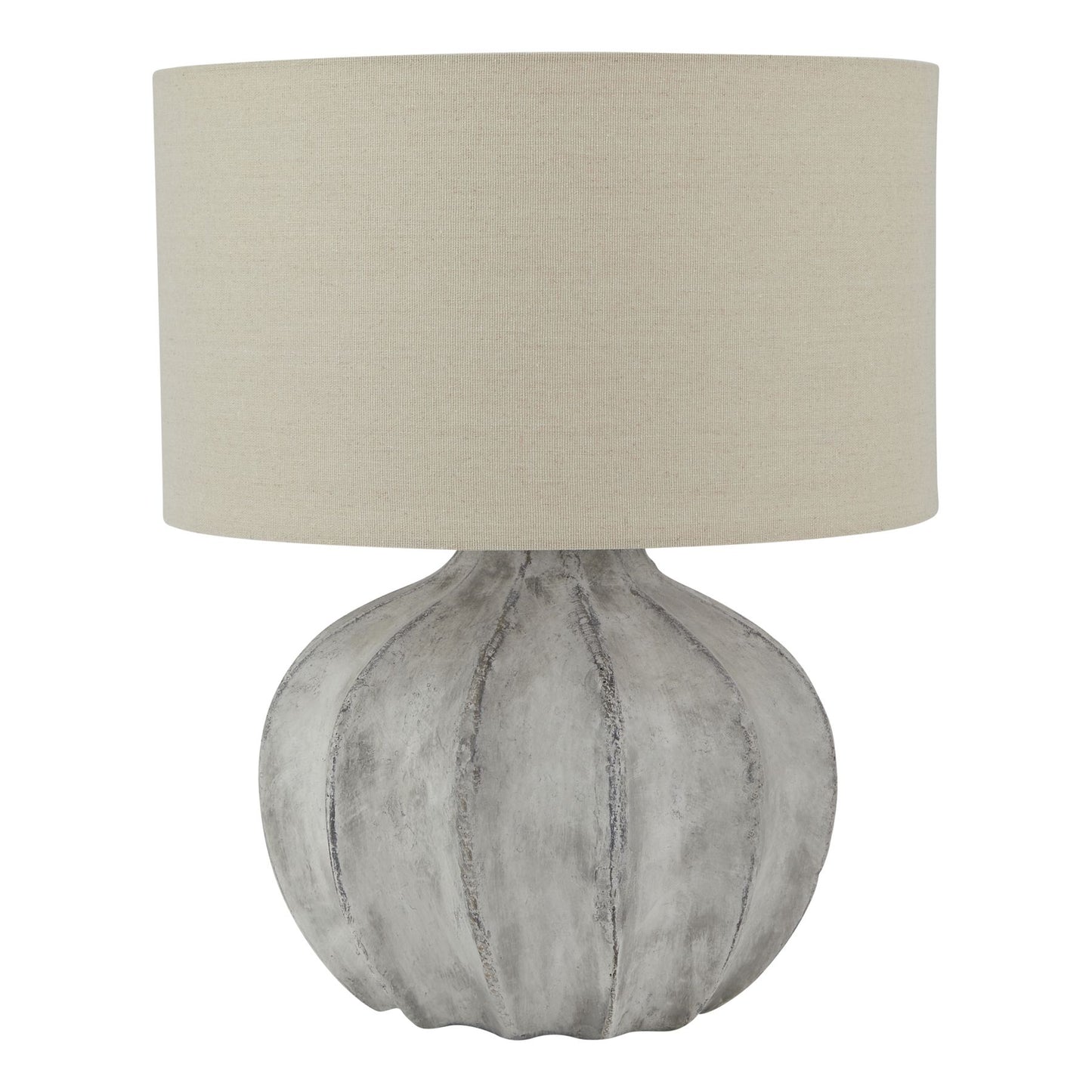 Fluted Antique Finish Ceramic Table Lamp