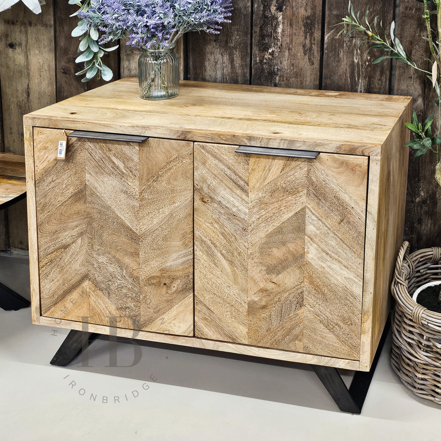 Mango Short Herringbone Sideboard