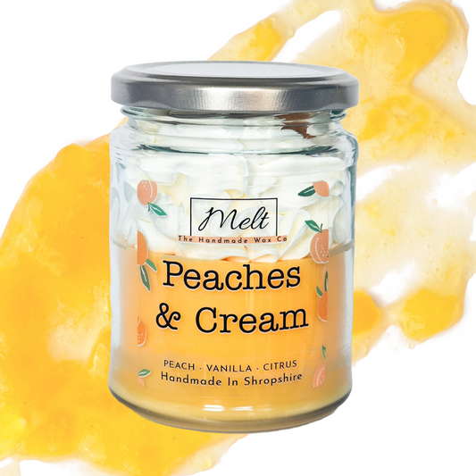 Peaches &  Cream - Jam Jar Candle