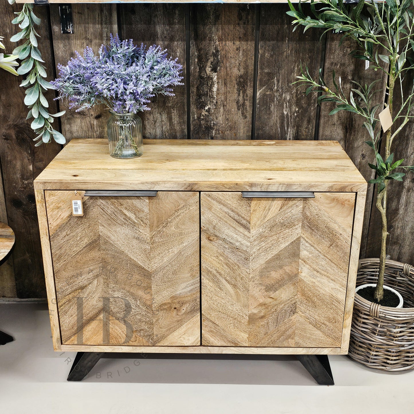 Mango Short Herringbone Sideboard