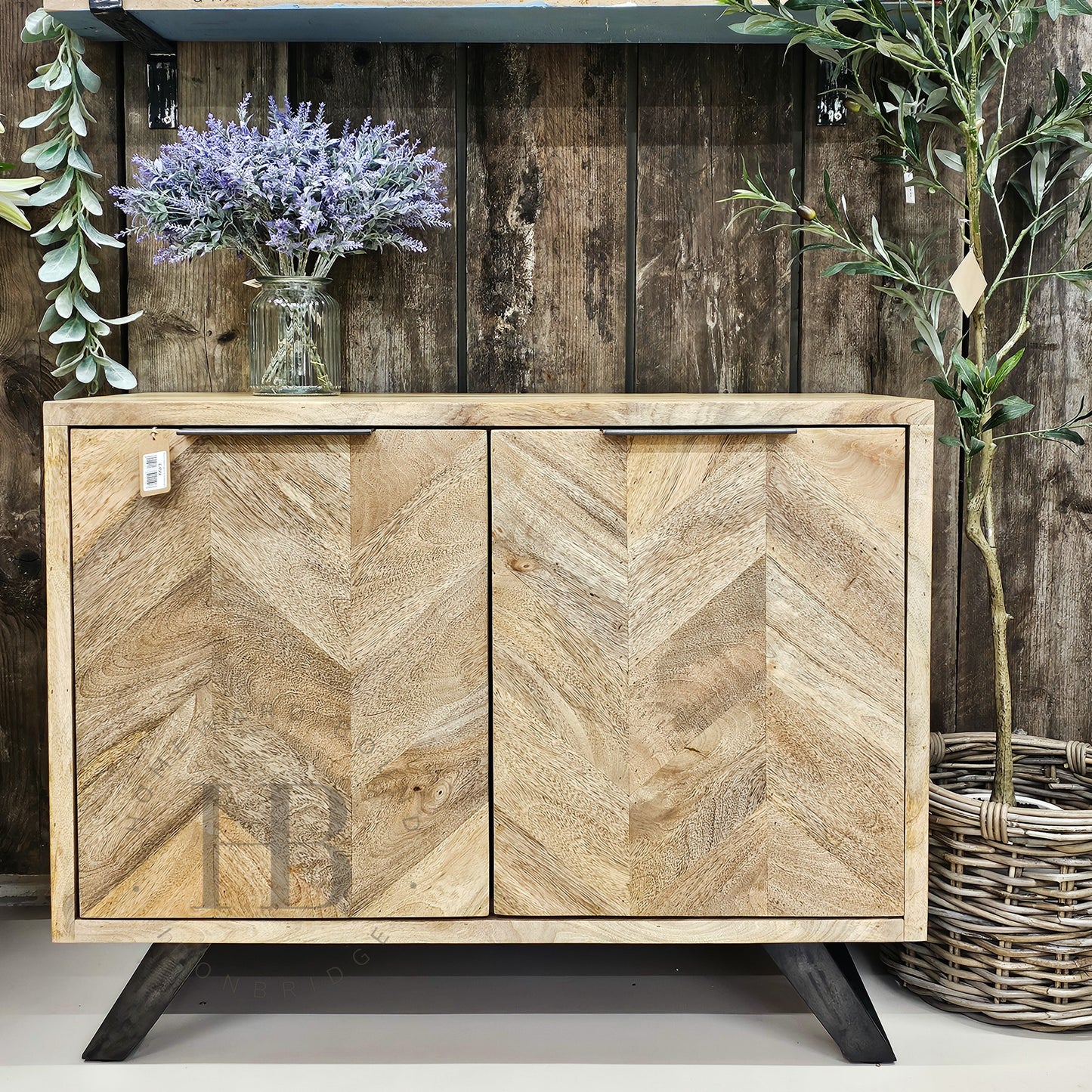 Mango Short Herringbone Sideboard